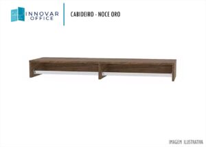 Acessório para loja cabideiro 120 cm com 2 divisórias